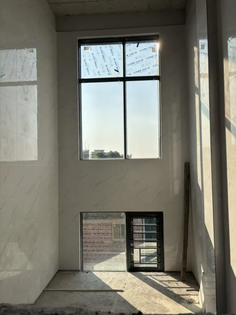 modern house with aluminum frame windows